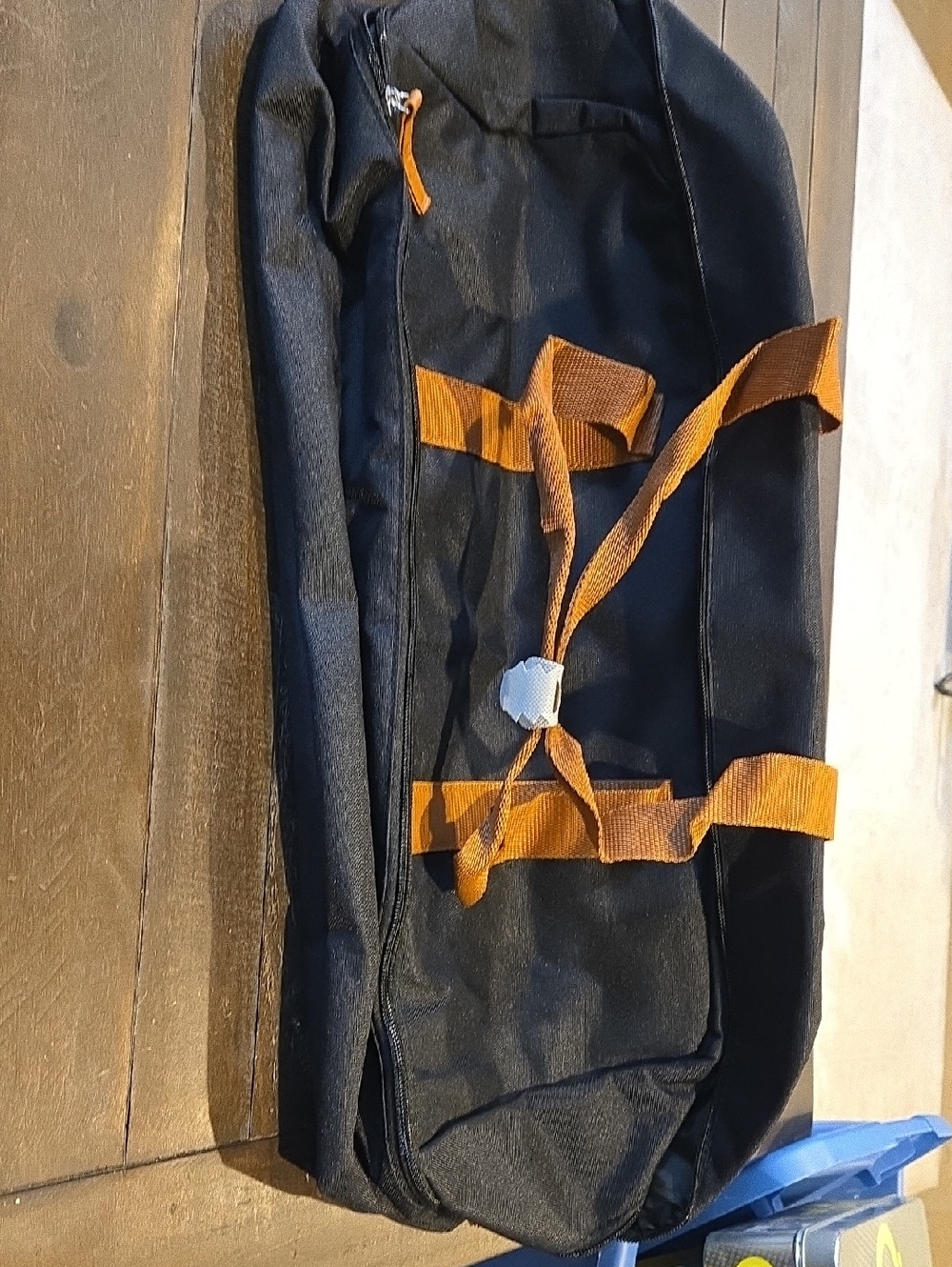 DSW Black Bag with Orange Accent